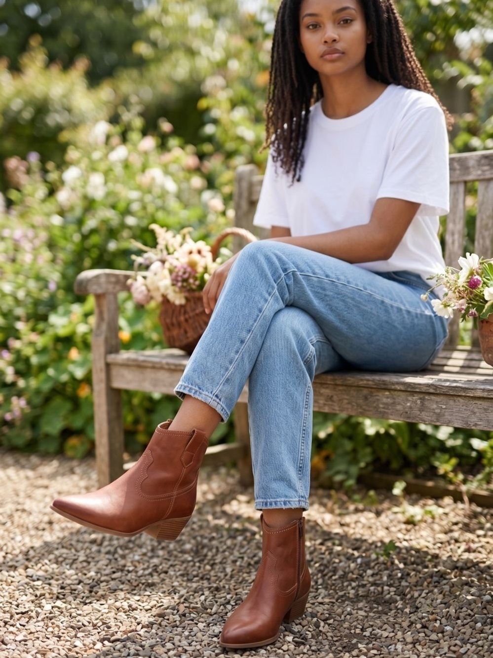 NWOT Frye Reina Bootie in the cognac